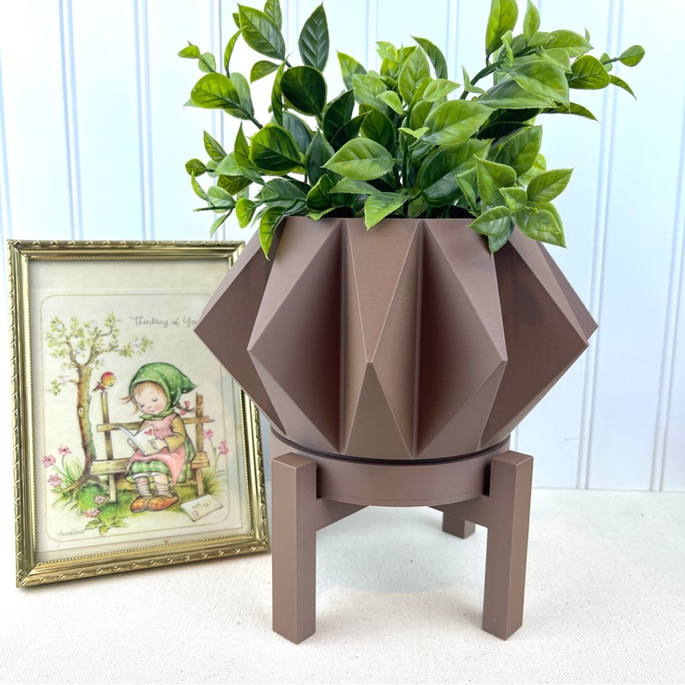 Indoor Flower Pot, Koni Indoor Planter w/ Drainage Hole and Drip Tray